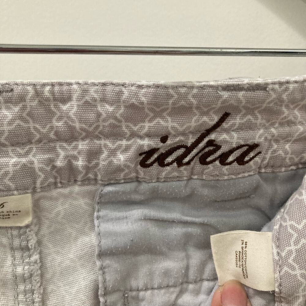 Anthropologie Idra Lilac Patterned Cropped Pants Size 6 - Picture 10 of 12
